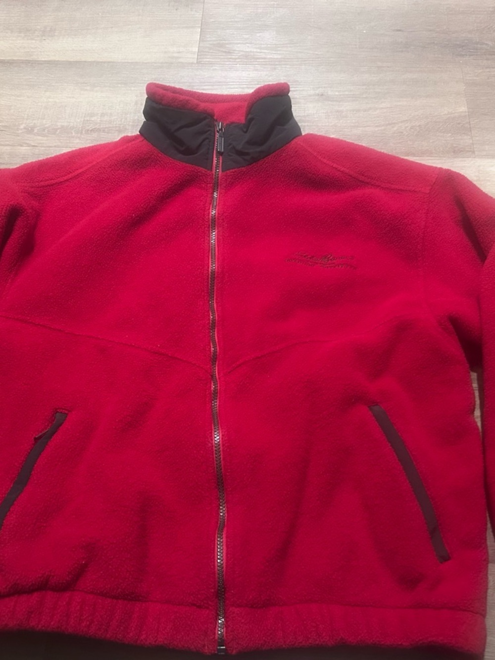 Eddie Bauer vintage y2k red zip up fleece men’s medium